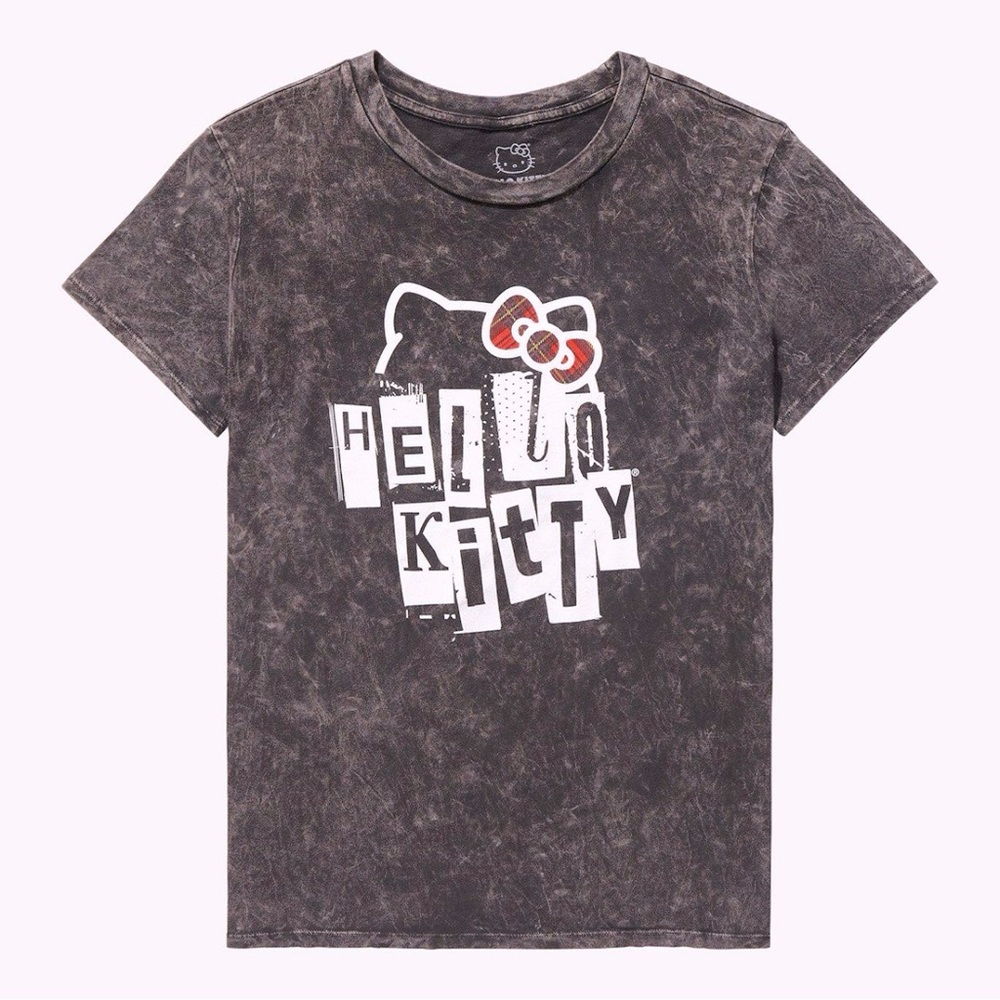 Hello Kitty Punk Dark Wash T-Shirt Hot Topic
